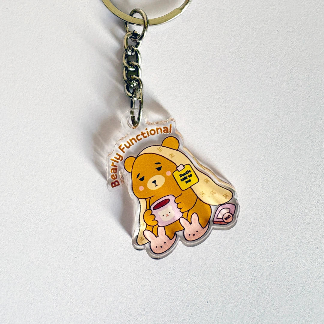 Bearly Functional Acrylic Keychain
