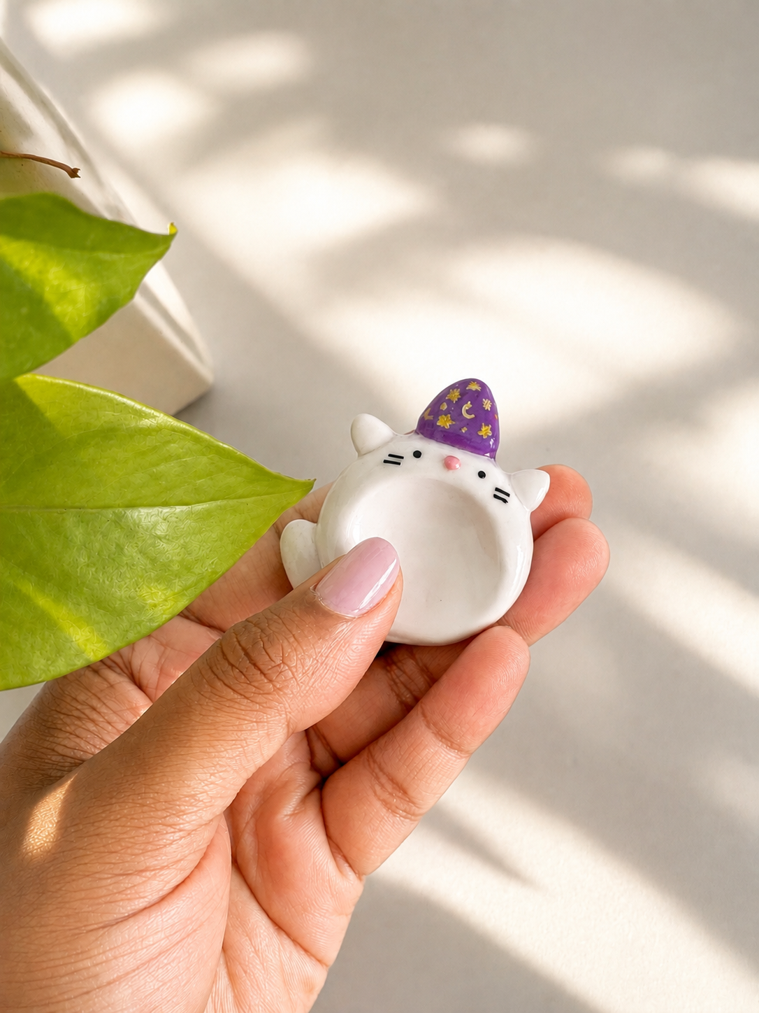 Magical meow worry stone