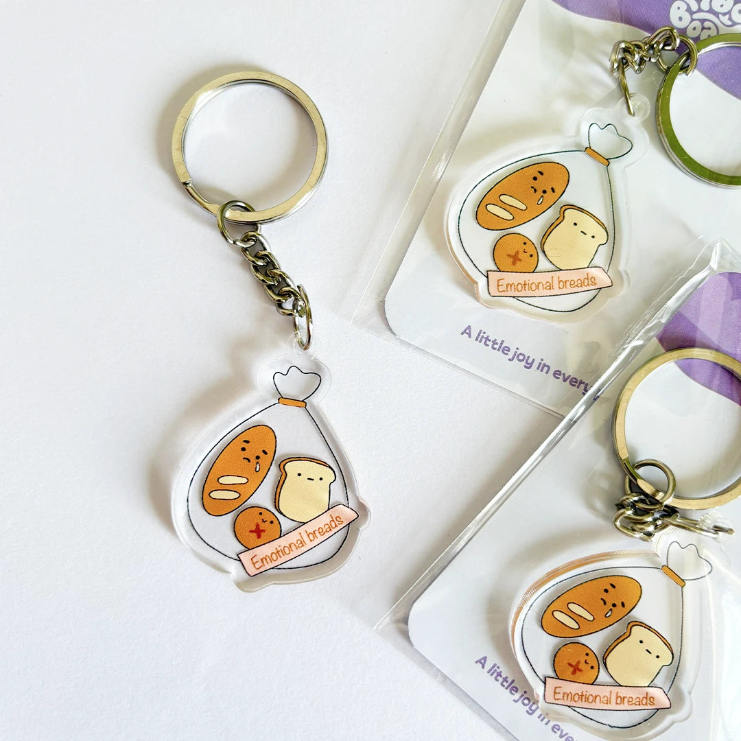 Emotional Bread Acrylic Keychain